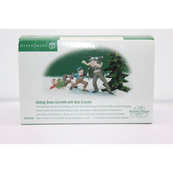 Dept 56 Dickens Village - Sliding down Cornhill With Bob Cratchit - Picture 5 of 5